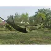 Lightweight Parachute Fabric Outdoor Hammock with Net for Camping Travel 250x120cm