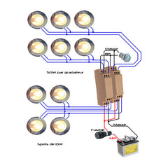 50W Dimmer DIN rail 12/24VDC