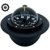 Kompass, innfelt, lav, SOLAS, 85mm, flat, sort