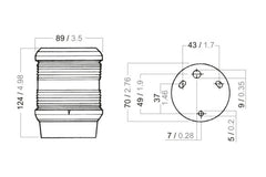 40 SERIE – LANTERNER STROBE LYS, HVIT, QUICKFITS
