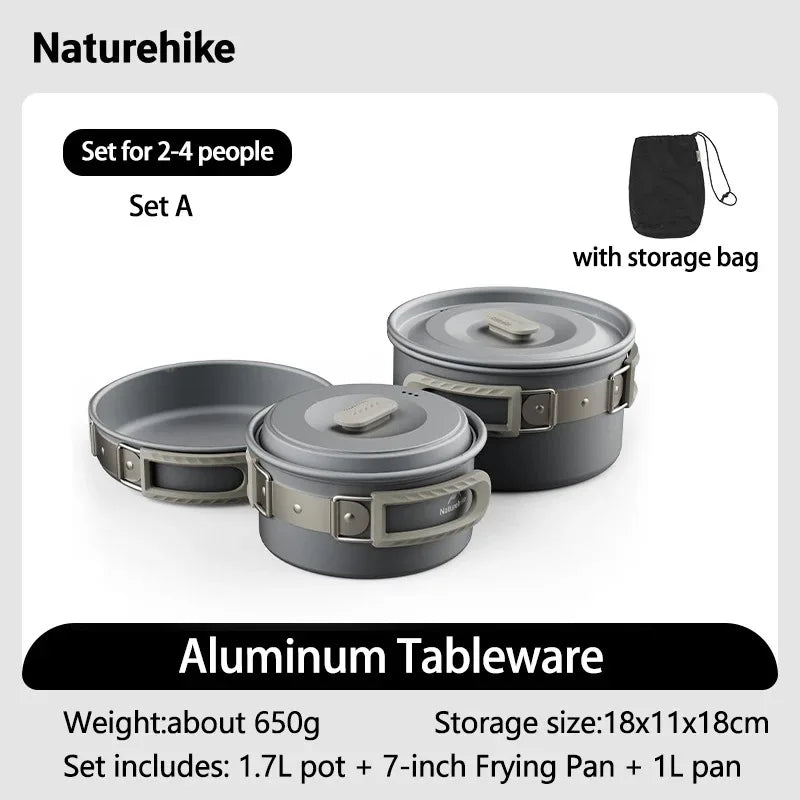 Naturehike Outdoor Stainless Steel Cookware Set