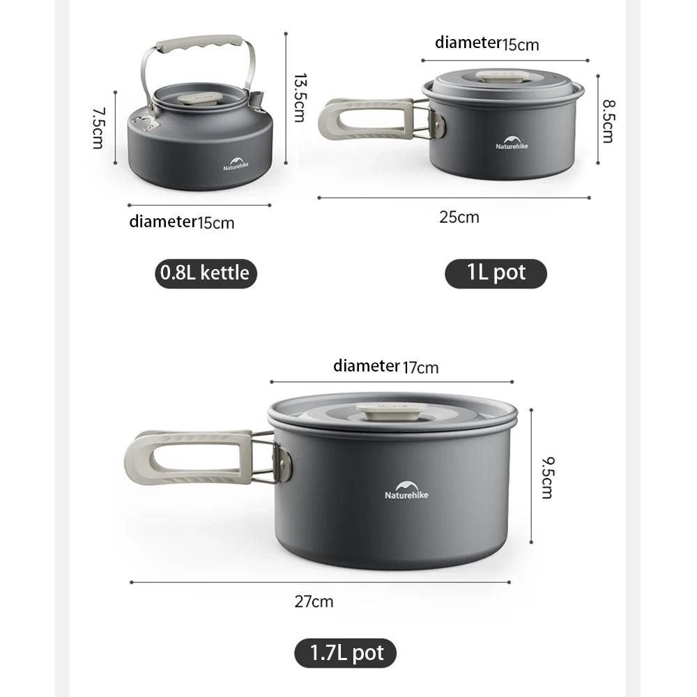 Naturehike Outdoor Stainless Steel Cookware Set