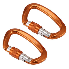 6A-2PCS 25KN D-shaped carabiner. Aluminum alloy.