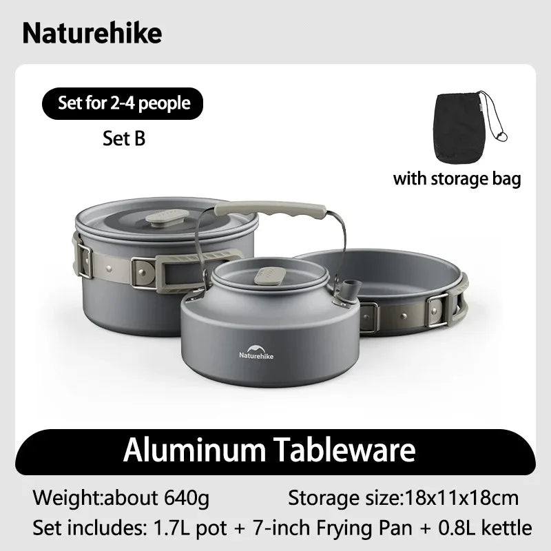 Naturehike Outdoor Stainless Steel Cookware Set