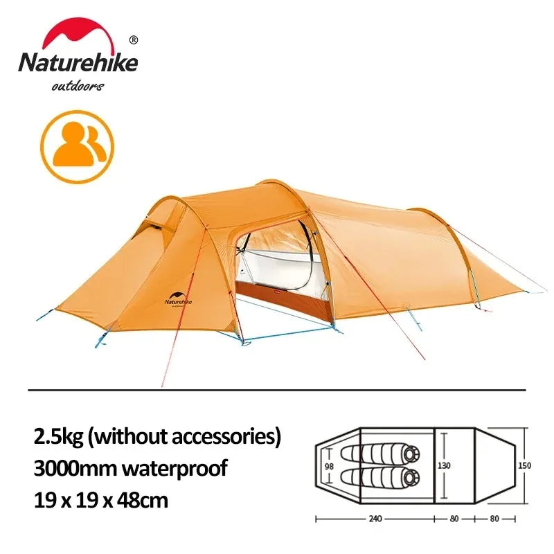 Naturehike Opalus 2, 3, or 4 person hiking tent. 4 season tent. Ultralight waterproof camping tent.