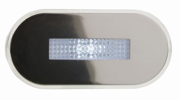 Oval spot, hvit LED  12 V ( Selges i par/eske)