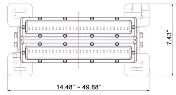 LED Shockwave Dual, taklys, 12″, 1750lm, 9-32V, 20W, Frostet