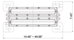 LED Shockwave Dual, taklys, 48″ 7000lm, 9-32V, 80W Frostet